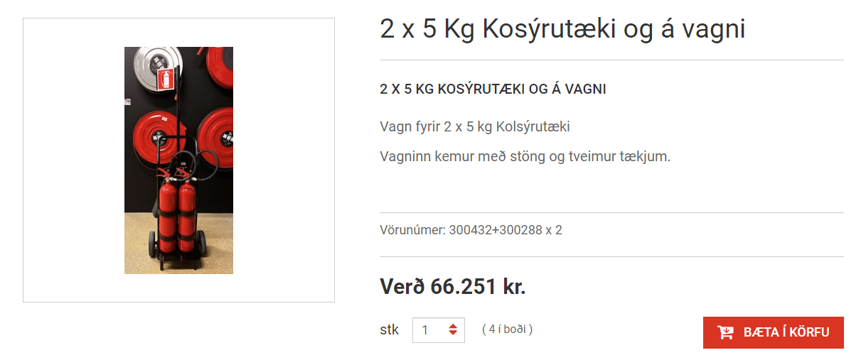 vang og tvö kolsýrutæki 